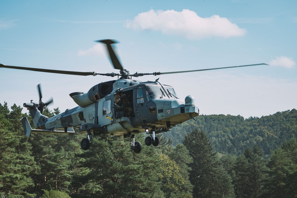 Helicopters Take Flight during Saber Junction 24