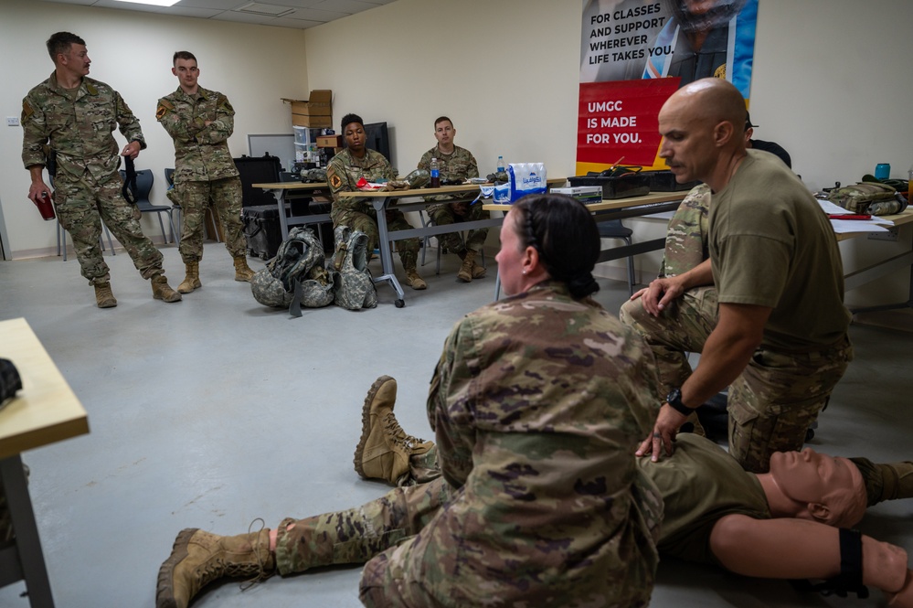 Deployed Airmen conduct TCCC training