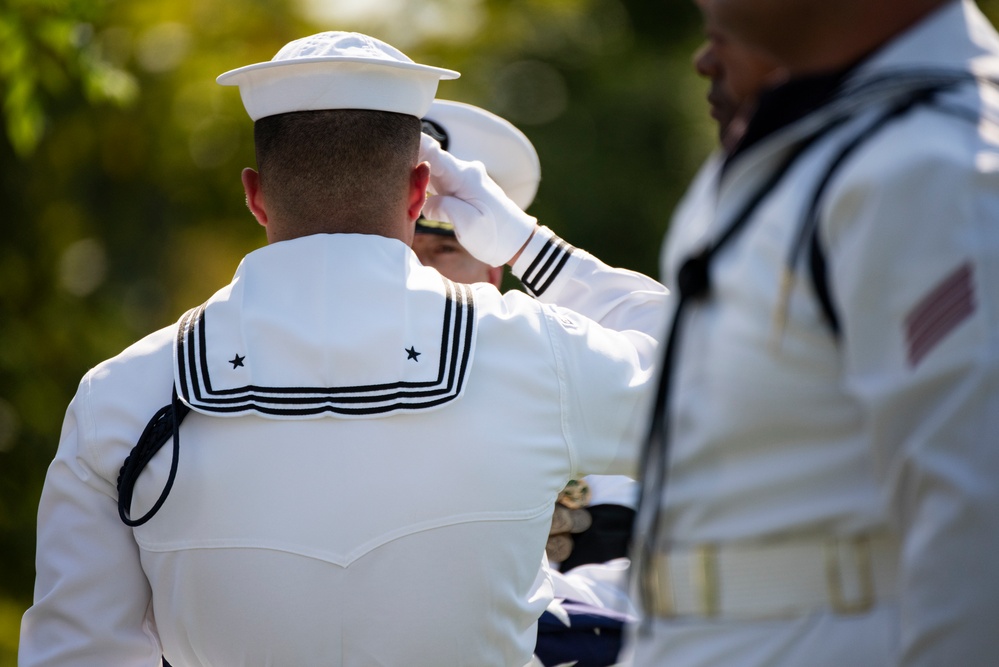 Military Funeral Honors with Funeral Escort are Conducted for U.S. Navy Mess Attendant 3rd Class David Walker in Section 62