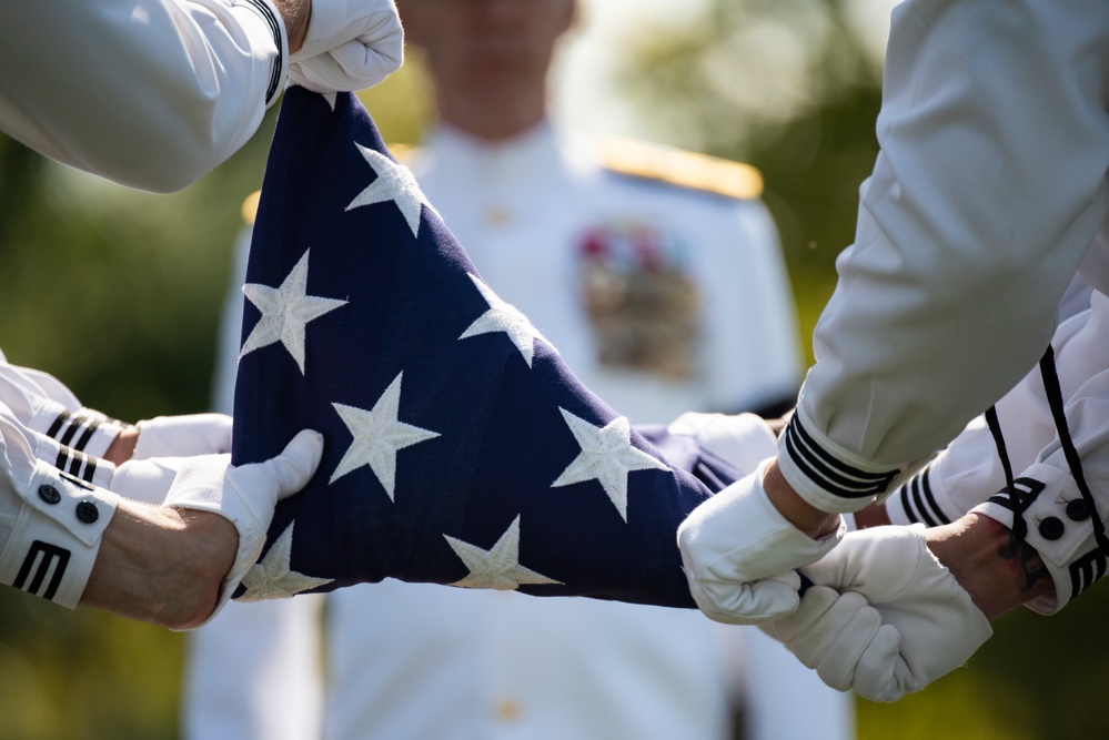 Military Funeral Honors with Funeral Escort are Conducted for U.S. Navy Mess Attendant 3rd Class David Walker in Section 62