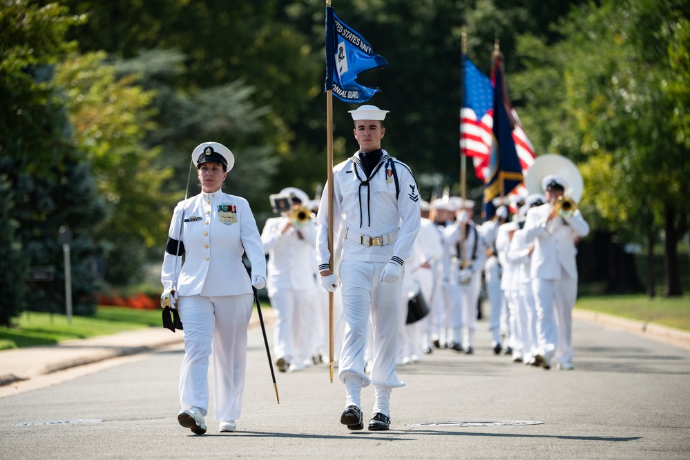 Military Funeral Honors with Funeral Escort are Conducted for U.S. Navy Mess Attendant 3rd Class David Walker in Section 62