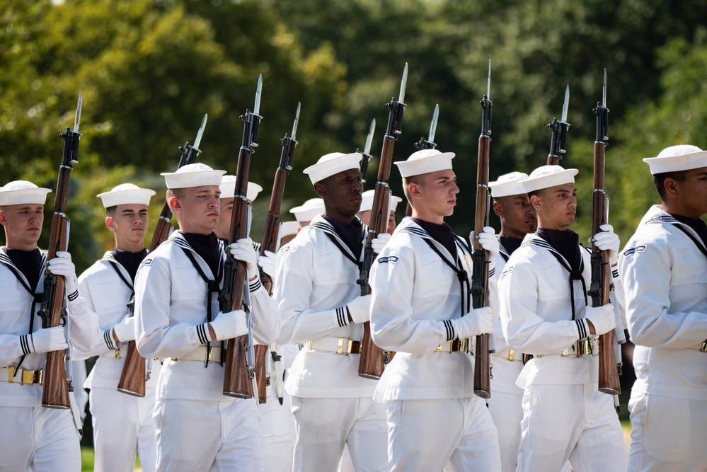 Military Funeral Honors with Funeral Escort are Conducted for U.S. Navy Mess Attendant 3rd Class David Walker in Section 62