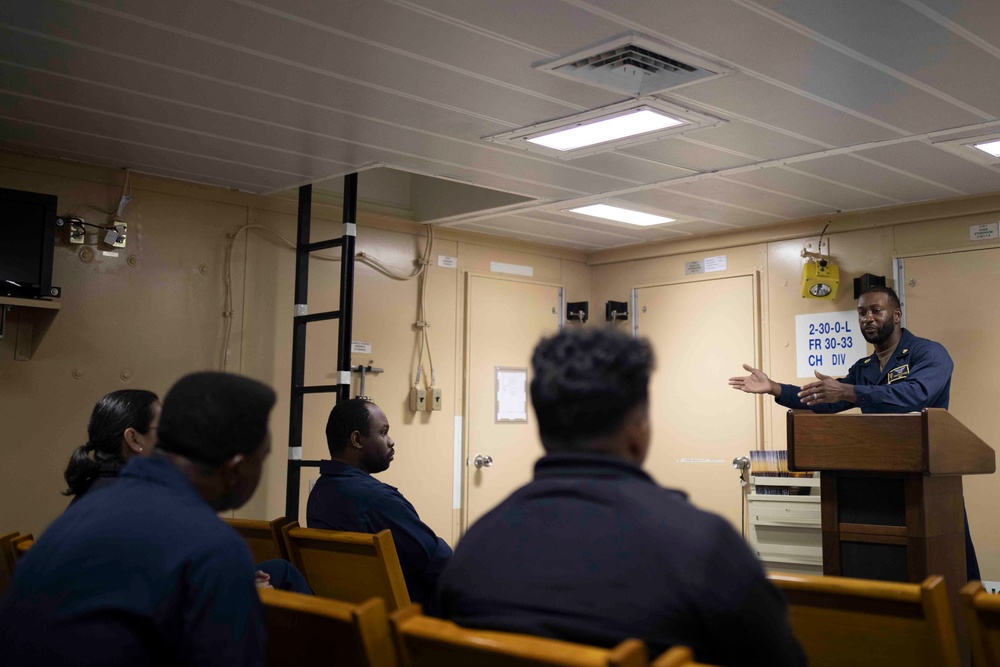 Sailors have a church meeting