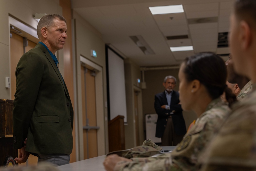 Retired Sgt. Maj. of the Army Michael A. Grinston visits Caserma Del Din, Italy