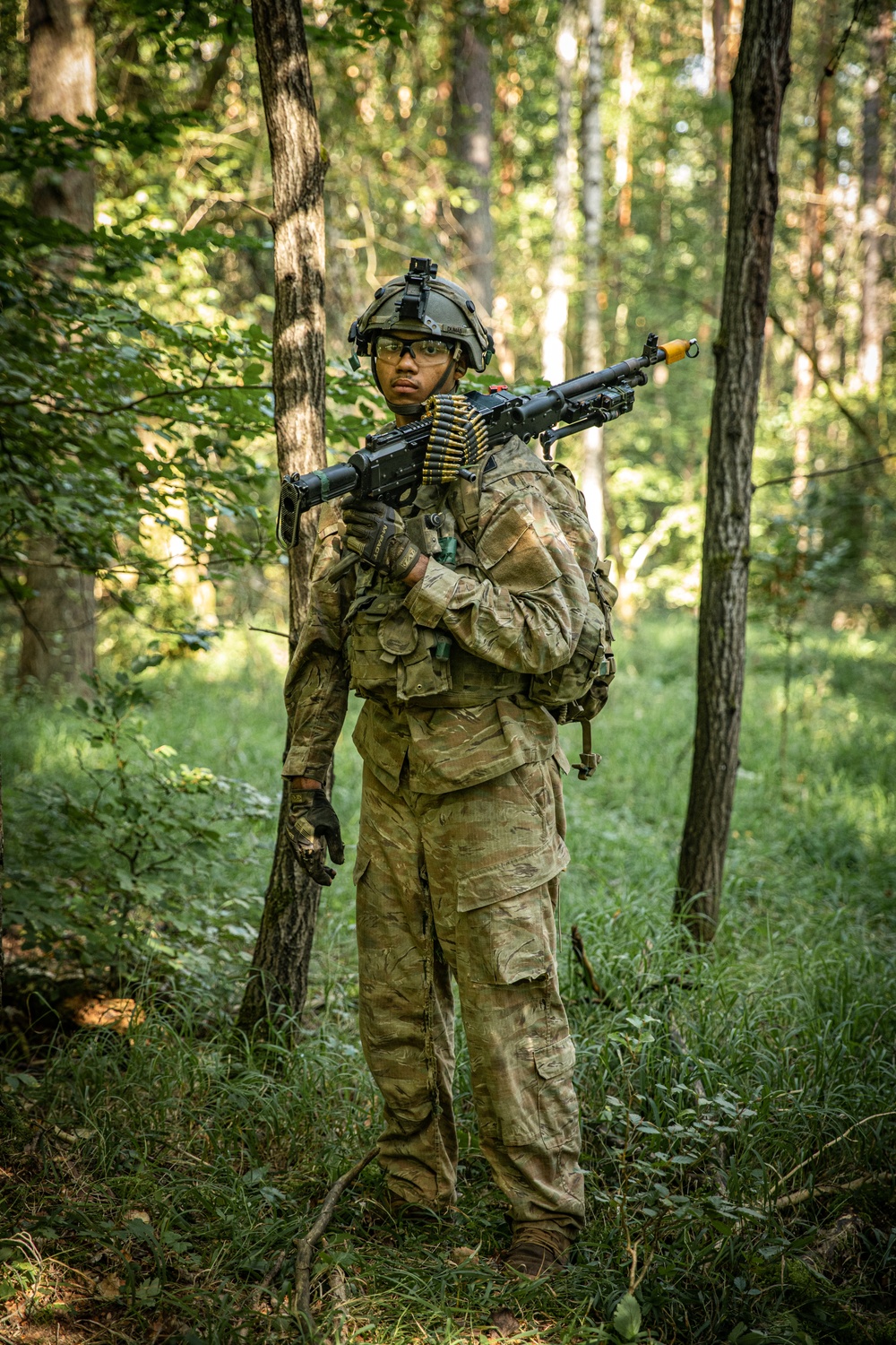 Opposing Forces patrol during Saber Junction exercise