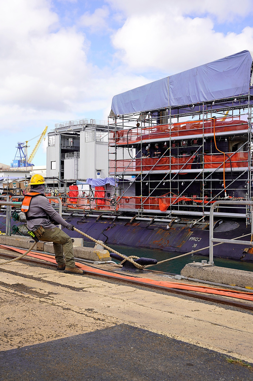 USS North Carolina (SSN 777) Enters Dry Dock