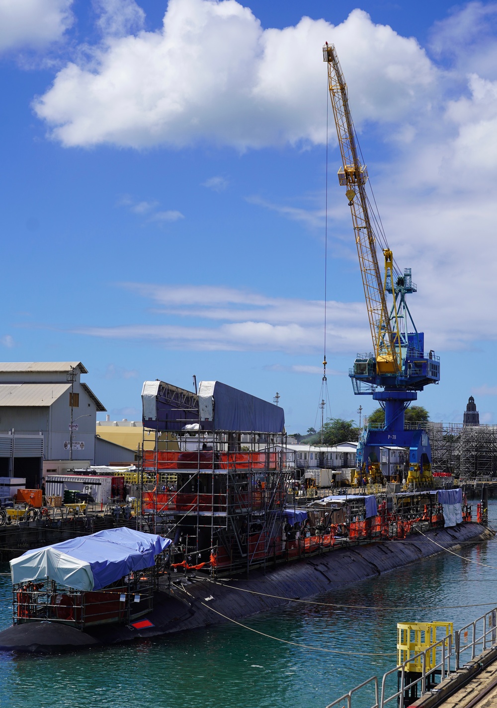 USS North Carolina (SSN 777) Enters Dry Dock