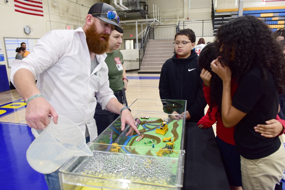 Employees highlight careers at Antioch Middle School STEAM event