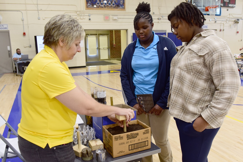 Employees highlight careers at Antioch Middle School STEAM event