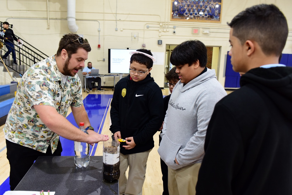 Employees highlight careers at Antioch Middle School STEAM event