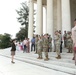 Officer promoted on the steps of Jefferson Memorial