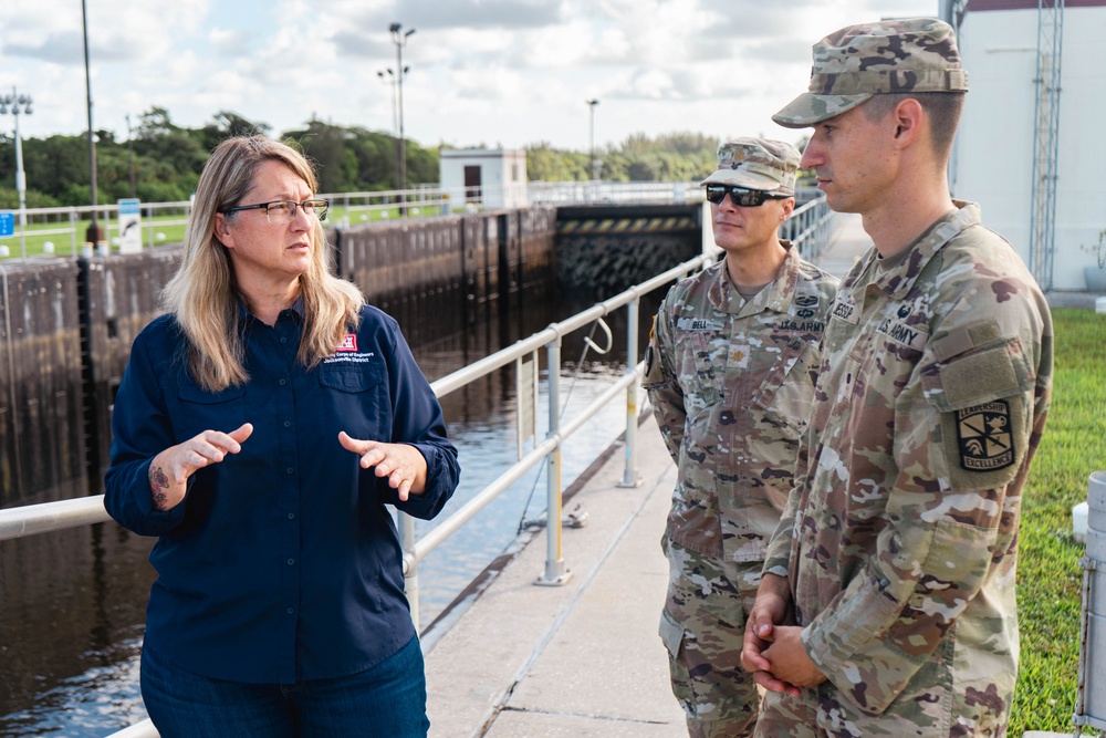 Cadet Josiah Jessup learns how the Saint Lucie Lock and Dam works