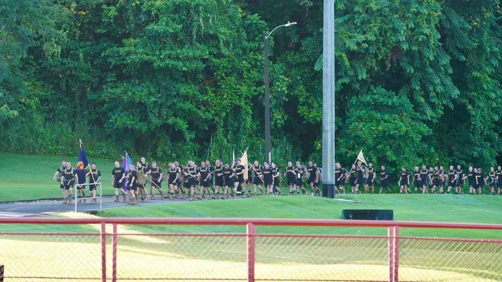 Fort Buchanan services members conduct road march to honor 9/11 victims