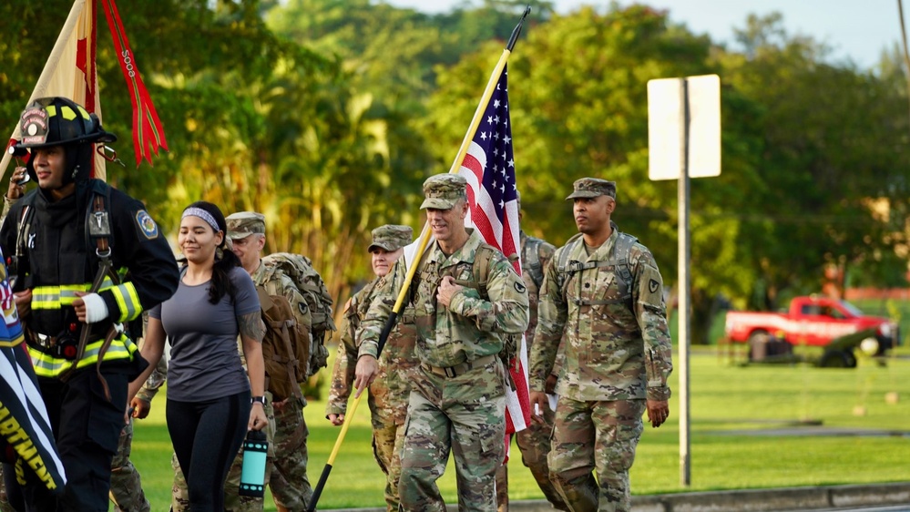 Fort Buchanan services members conduct road march to honor 9/11 victims