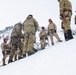 U.S. Marine Corps Mountain Warfare Instructors conduct cold-weather rescue training with Argentine marines