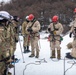 U.S. Marine Corps Mountain Warfare Instructors conduct cold-weather rescue training with Argentine marines