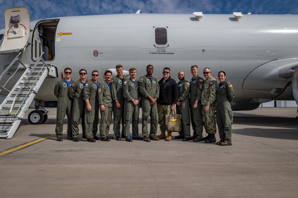 U.S. Navy Rear Adm. Lofgren observes flight operations during UNITAS LXV