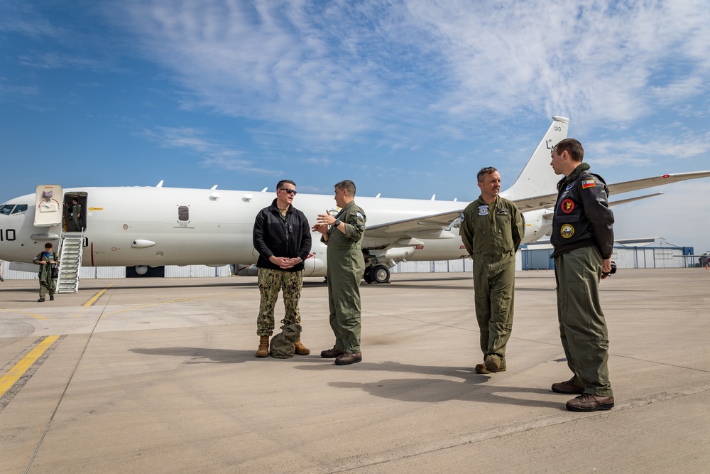 U.S. Navy Rear Adm. Lofgren observes flight operations during UNITAS LXV