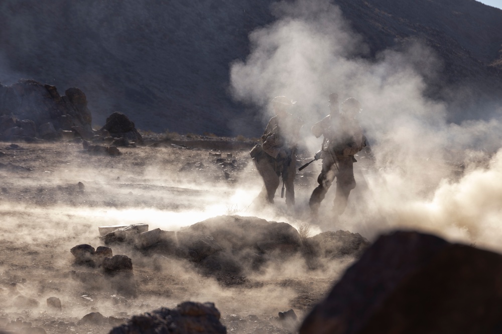 2nd Bn., 4th Marines conducts company-sized fire, maneuver range