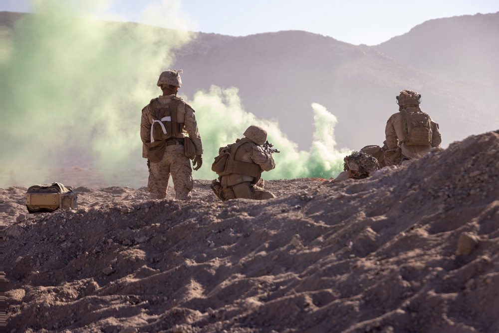 2nd Bn., 4th Marines conducts company-sized fire, maneuver range
