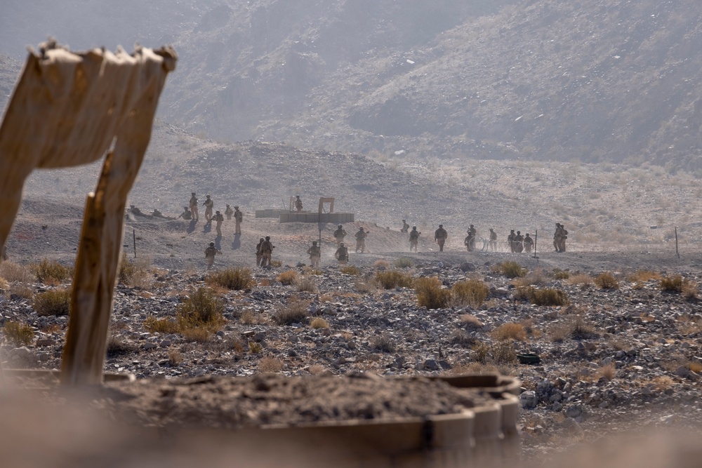 2nd Bn., 4th Marines conducts company-sized fire, maneuver range
