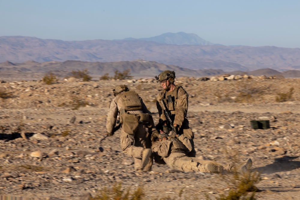 2nd Bn., 4th Marines conducts company-sized fire, maneuver range