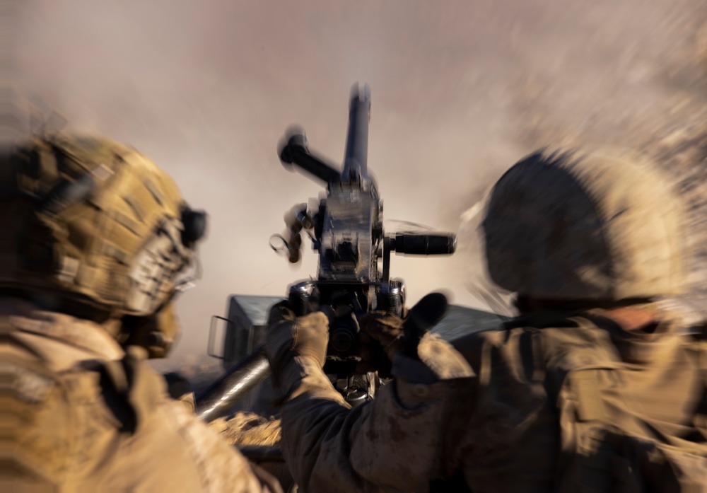 2nd Bn., 4th Marines conducts company-sized fire, maneuver range