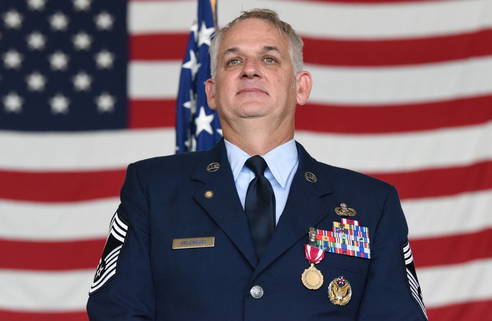 The Retirement Ceremony For New York Air National Guard Chief Master Sgt. Jason Kruenegel