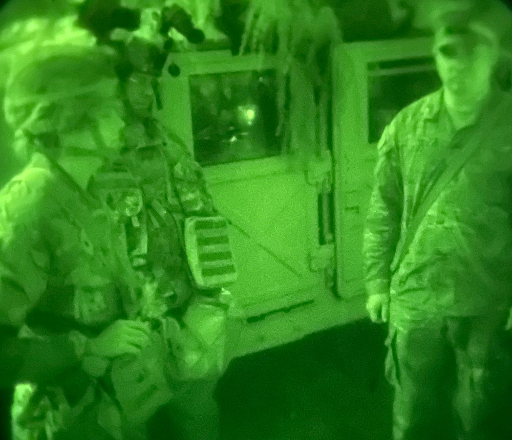 Military intelligence warfighters conduct night training as part of Always Engaged 24