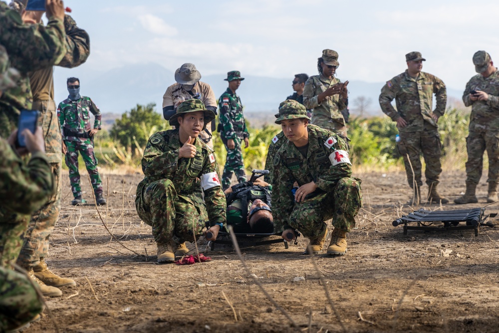 Multinational service members participate in patient onload, offload training during Super Garuda Shield 2024