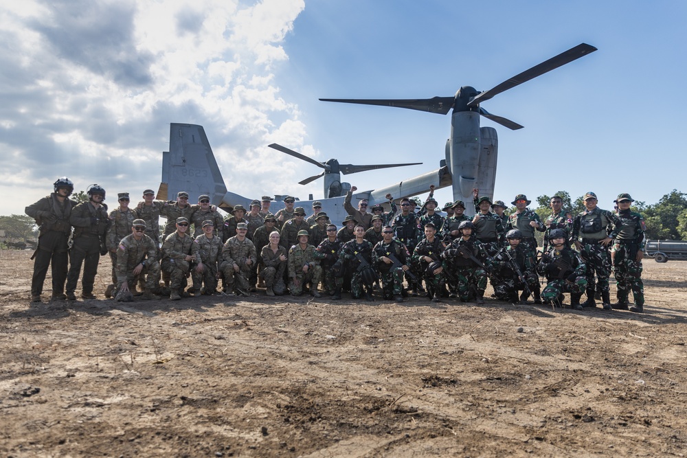 Multinational service members participate in patient onload, offload training during Super Garuda Shield 2024