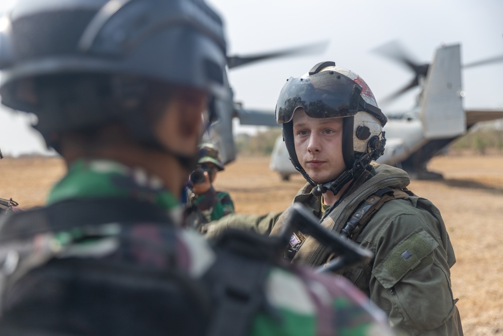 1st Bn., 1st Marines rehearses on, off drills with members of the Indonesian National Armed Forces during Super Garuda Shield 2024