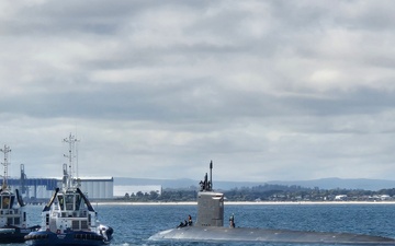 Submarine Tendered Maintenance Period Complete, USS Hawaii (SSN 776) departs HMAS Stirling