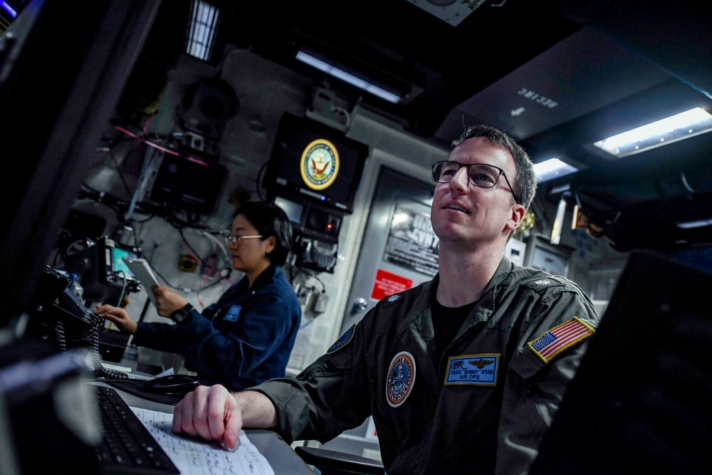 Air Traffic Watch Aboard Theodore Roosevelt