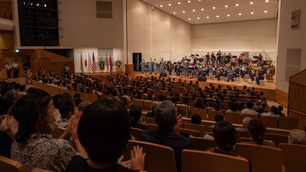 III Marine Expeditionary Force Band, Japan Ground Self-Defense Force’s Band preform at the 27th Annual Combined Band Concert