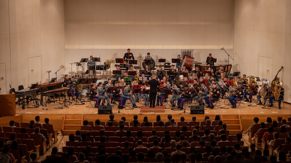 III Marine Expeditionary Force Band, Japan Ground Self-Defense Force’s Band preform at the 27th Annual Combined Band Concert