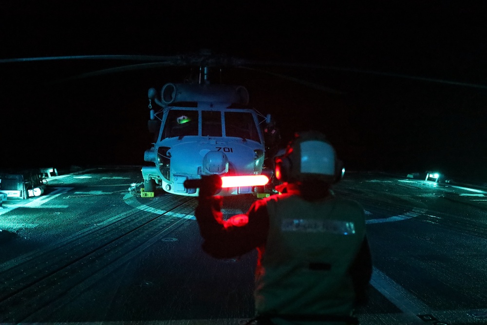 USS STERETT Flight Operations