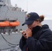 USS STERETT Replenishment at Sea with USNS Pecos