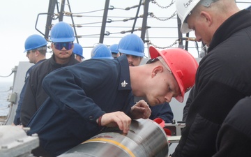 Torpedo Handling Onboard USS STERETT (DDG 104)