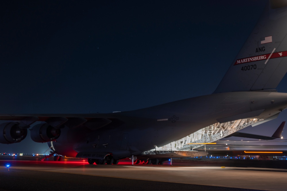 USAF C-17s support the joint mission