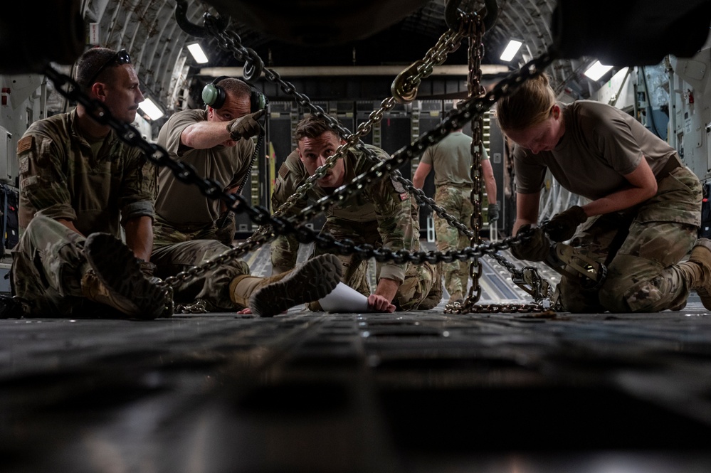 USAF C-17s support the joint mission