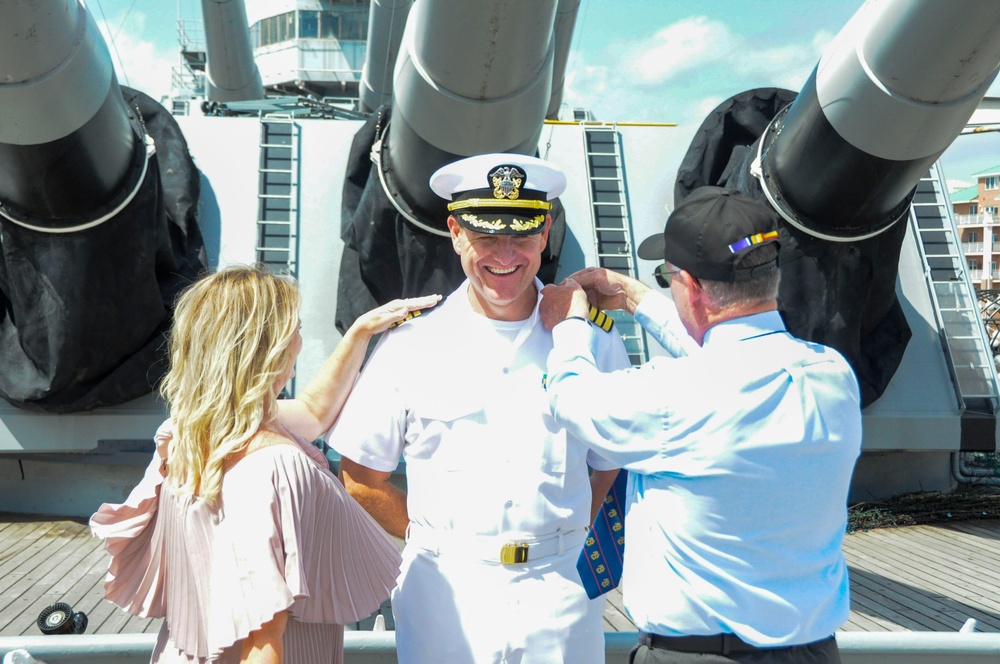 Navy and Marine Corps Force Health Protection Command Holds Promotion Ceremony on USS Wisconsin