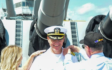 Navy and Marine Corps Force Health Protection Command Holds Promotion Ceremony on USS Wisconsin