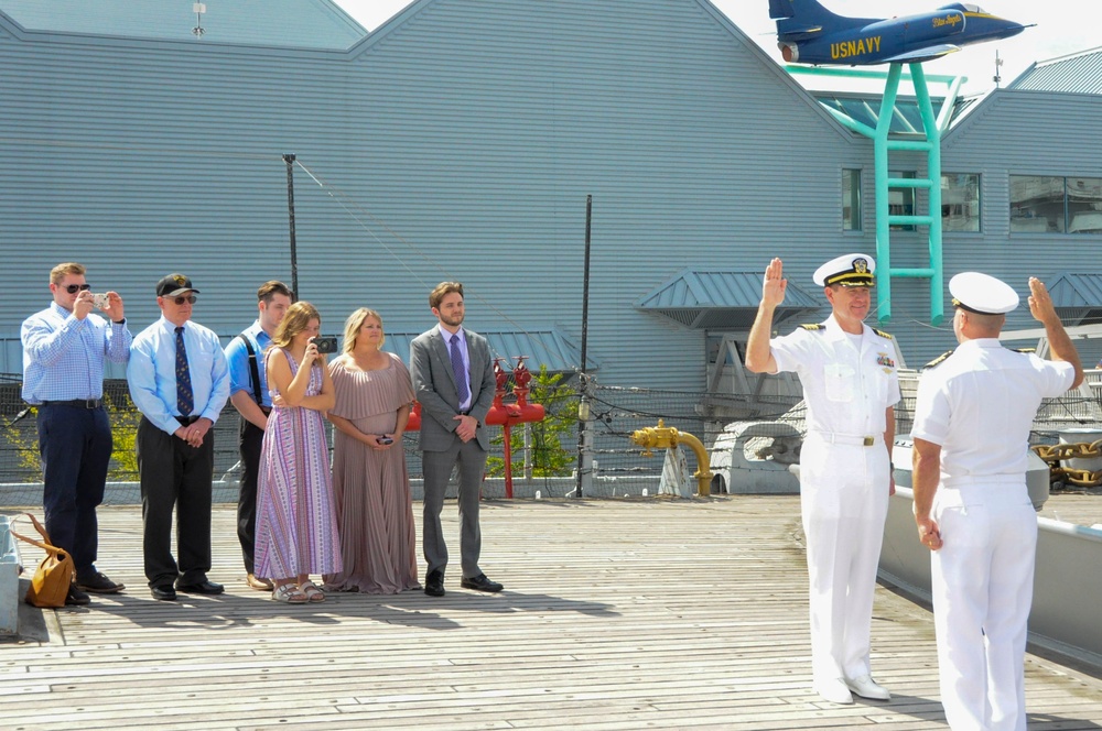 Navy and Marine Corps Force Health Protection Command Holds Promotion Ceremony on USS Wisconsin