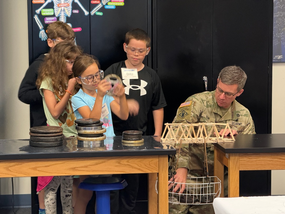 Testing the limits of the popsicle bridge.