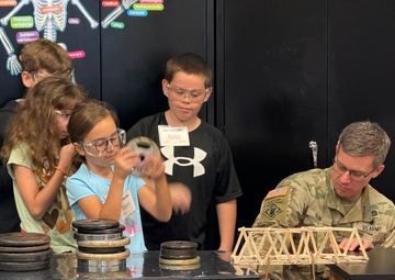 Testing the limits of the popsicle bridge.