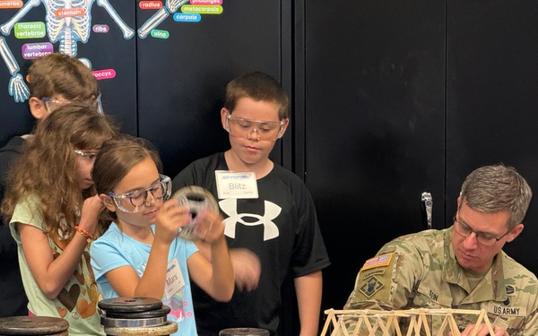 Testing the limits of the popsicle bridge.