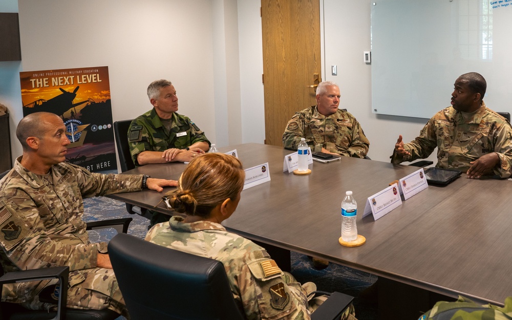 Chief Master Sgt. of the Swedish Air Force visits Maxwell Air Force Base