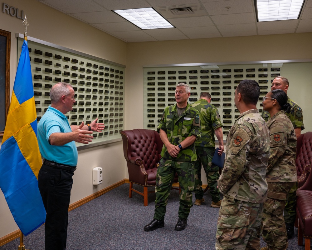 Chief Master Sgt. of the Swedish Air Force visits Maxwell Air Force Base