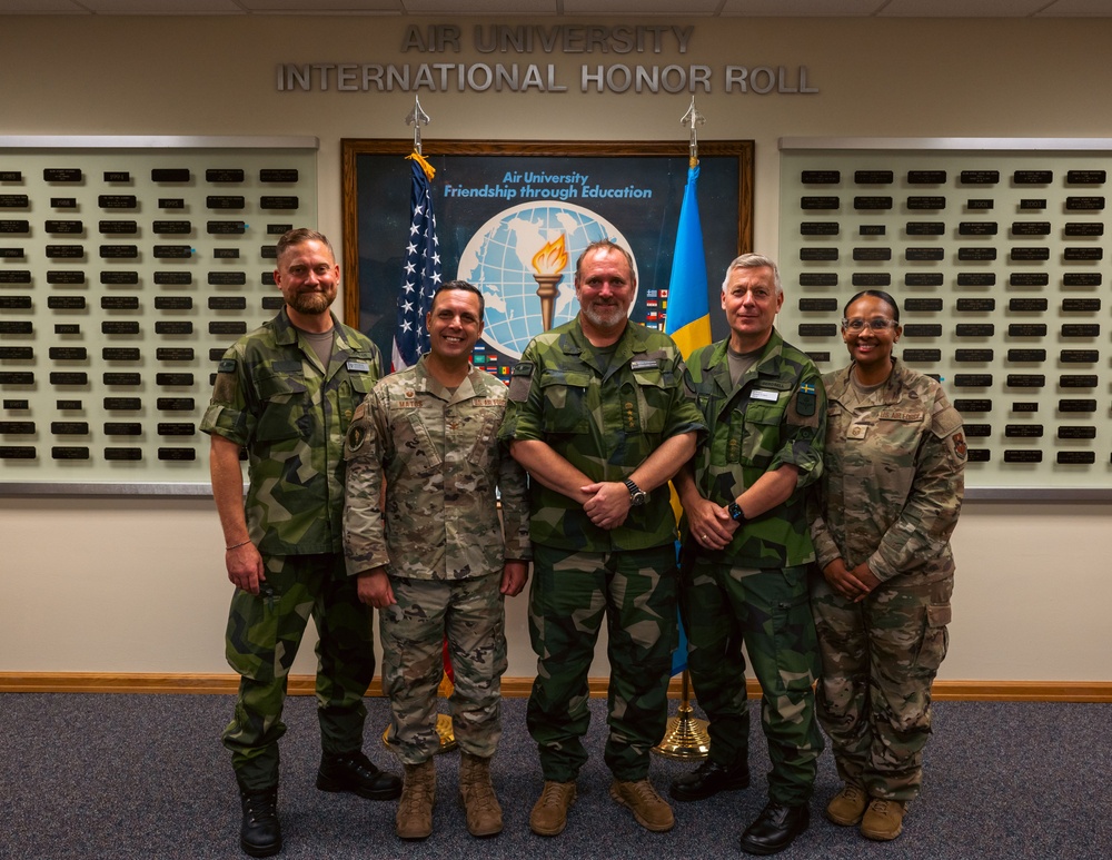 Chief Master Sgt. of the Swedish Air Force visits Maxwell Air Force Base